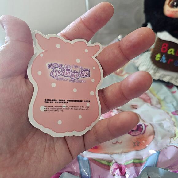 Baby Three Kitten Wardrobe OPEN BOX CONFIRMED Sweet Lace Black cat Plush Pendent - Picture 3 of 11